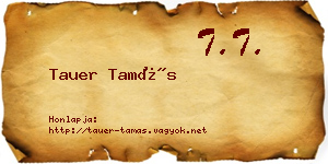 Tauer Tamás névjegykártya