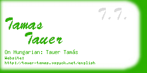 tamas tauer business card
